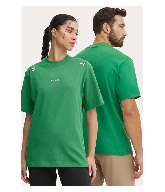 Βαμβακερό μπλουζάκι Coperni x Puma χρώμα: πράσινο, 628305