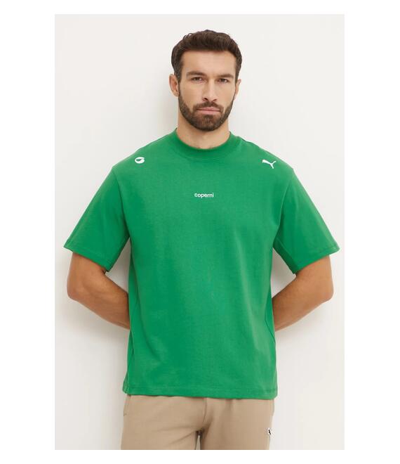 Βαμβακερό μπλουζάκι Coperni x Puma χρώμα: πράσινο, 628305