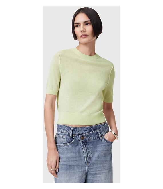 Μάλλινη μπλούζα AllSaints ELSIE χρώμα: πράσινο, W068KC
