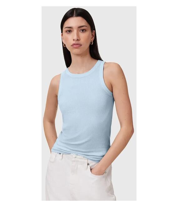 Top AllSaints RINA χρώμα: μπλε, W211JB