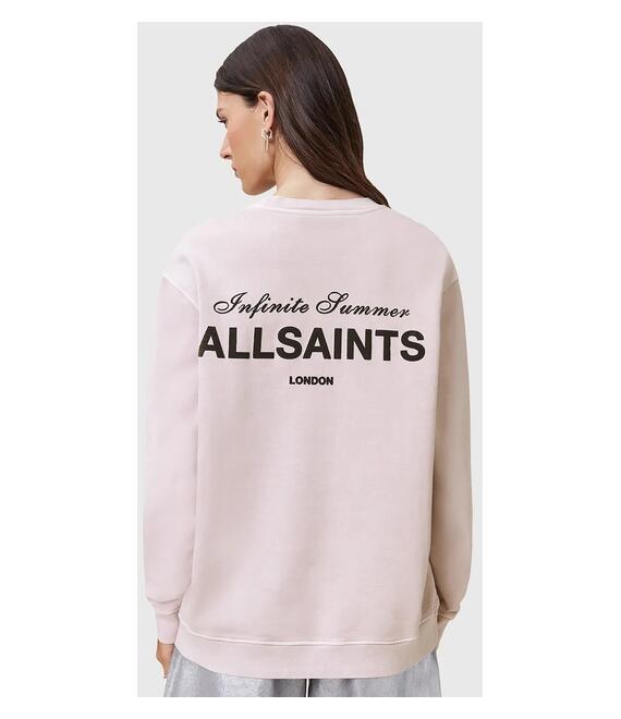 Βαμβακερή μπλούζα AllSaints SOLEIL γυναικεία, χρώμα: γκρι, W222JC