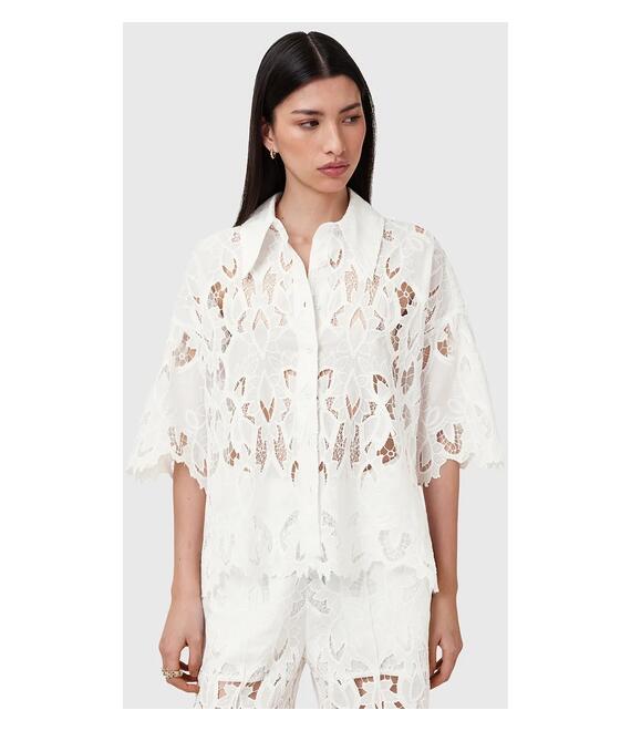 Πουκάμισο AllSaints CHARLI χρώμα: άσπρο, W098PC