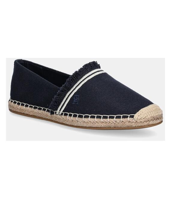 Εσπαντρίγιες Tommy Hilfiger FRINGE CANVAS CLOSED ESPADRILLE χρώμα: ναυτικό μπλε, FW0FW08881