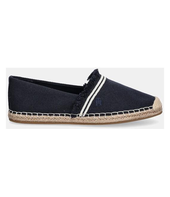 Εσπαντρίγιες Tommy Hilfiger FRINGE CANVAS CLOSED ESPADRILLE χρώμα: ναυτικό μπλε, FW0FW08881