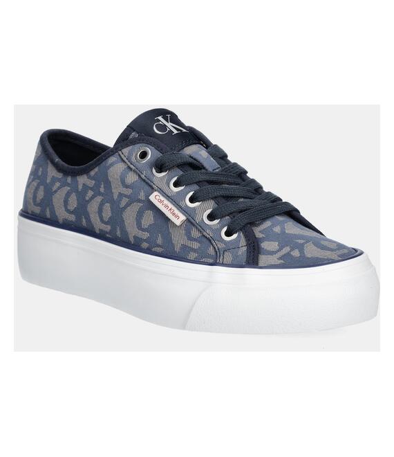 Αθλητικά Calvin Klein Jeans VULC FLATF JACQUARD AOP χρώμα: ναυτικό μπλε, YW0YW01965