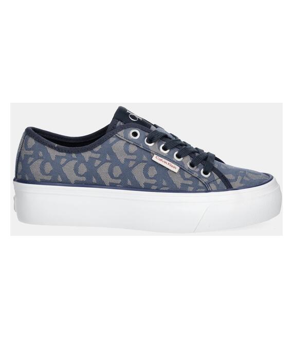 Αθλητικά Calvin Klein Jeans VULC FLATF JACQUARD AOP χρώμα: ναυτικό μπλε, YW0YW01965