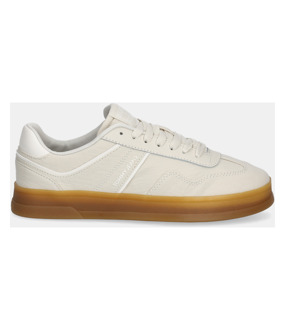Αθλητικά Tommy Jeans THE GREENWICH TEXTILE χρώμα: μπεζ, EN0EN02805