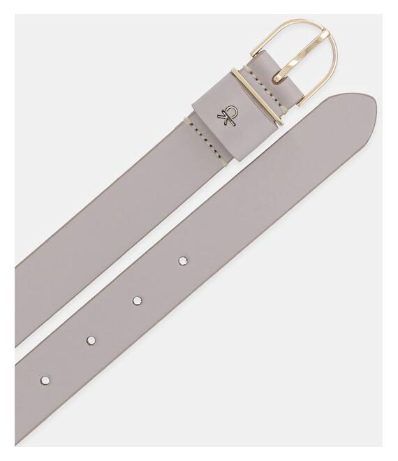 Δερμάτινη ζώνη Calvin Klein γυναικεία, χρώμα: μπεζ, LV04F7039G