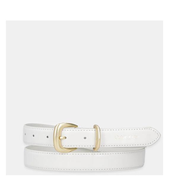 Δερμάτινη ζώνη Calvin Klein γυναικεία, χρώμα: άσπρο, LV04K7012G