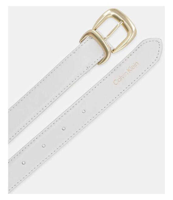 Δερμάτινη ζώνη Calvin Klein γυναικεία, χρώμα: άσπρο, LV04K7012G