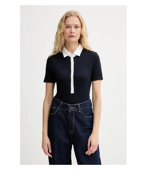 Πόλο Rag & Bone χρώμα: ναυτικό μπλε, WCC24FT019JY19