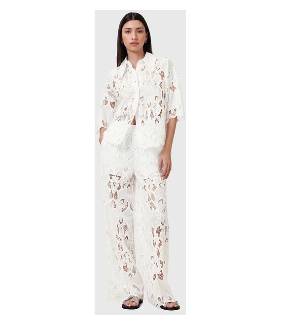 Παντελόνι AllSaints CHARLI χρώμα: άσπρο, W080TC