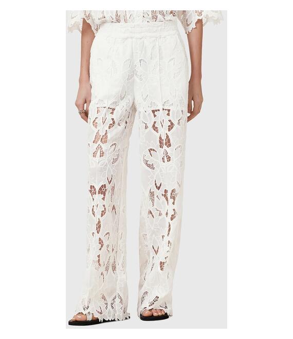 Παντελόνι AllSaints CHARLI χρώμα: άσπρο, W080TC