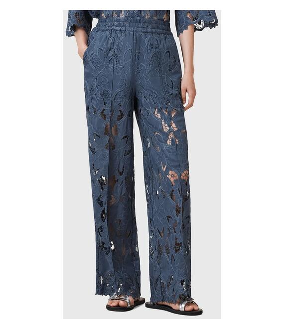 Παντελόνι AllSaints CHARLI χρώμα: μπλε, W080TC