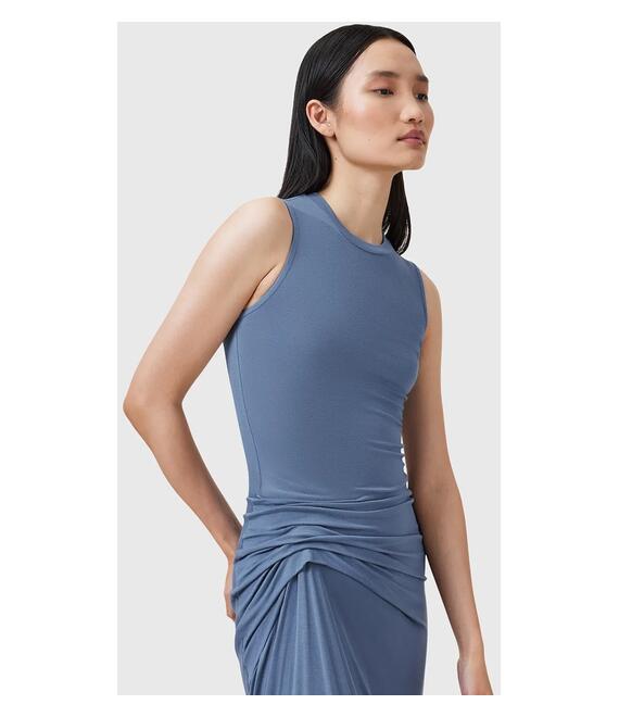 Φόρεμα AllSaints RIVI χρώμα: μπλε, W166DC