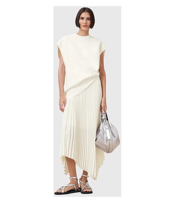 Φόρεμα και πουλόβερ AllSaints LEIA χρώμα: άσπρο, W172DC