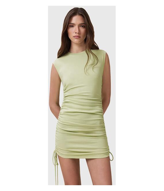 Βαμβακερό φόρεμα AllSaints SONNY χρώμα: πράσινο, W238DC