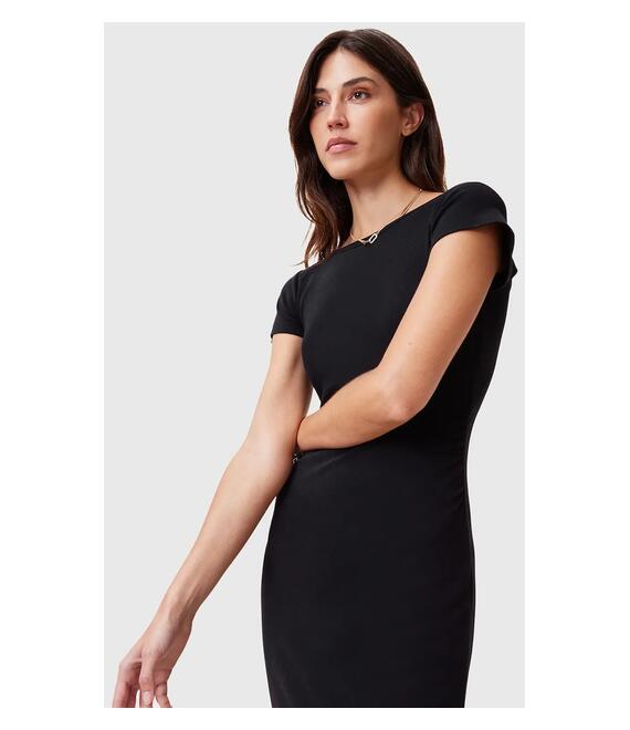 Βαμβακερό φόρεμα AllSaints KATARINA χρώμα: μαύρο, W253DC
