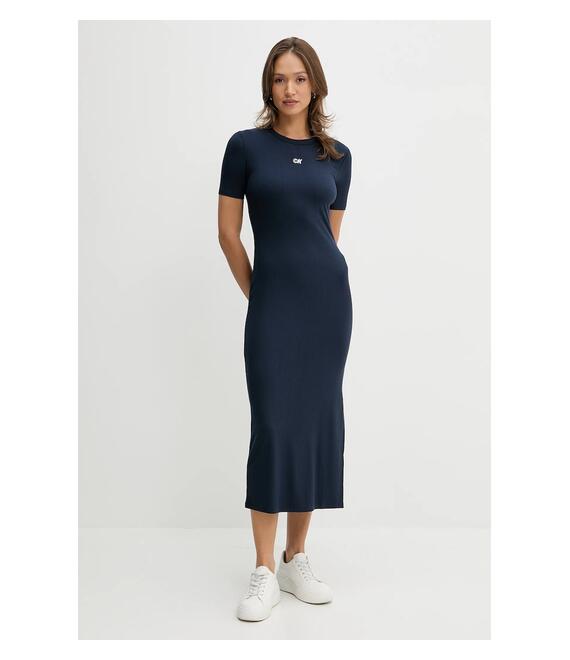Φόρεμα Calvin Klein Jeans χρώμα: ναυτικό μπλε, LV044C902G