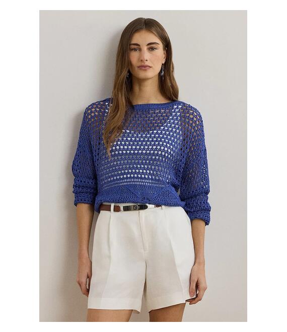 Λινό πουλόβερ Lauren Ralph Lauren χρώμα: μπλε, 200971146