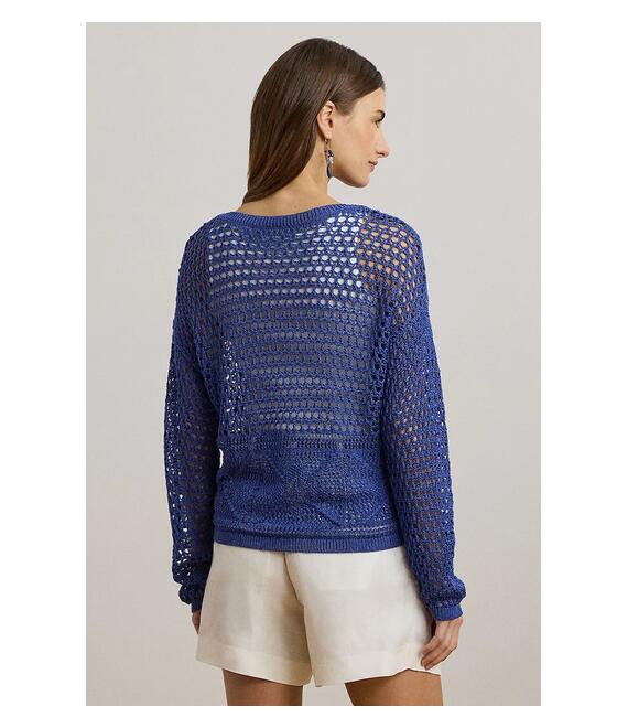 Λινό πουλόβερ Lauren Ralph Lauren χρώμα: μπλε, 200971146