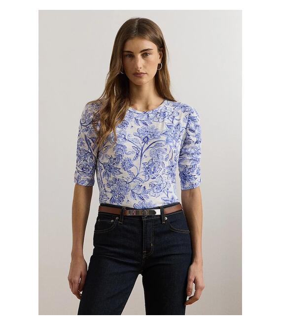 Βαμβακερό μπλουζάκι Lauren Ralph Lauren χρώμα: μπλε, 200971025