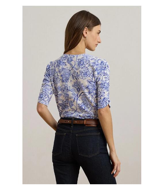 Βαμβακερό μπλουζάκι Lauren Ralph Lauren χρώμα: μπλε, 200971025