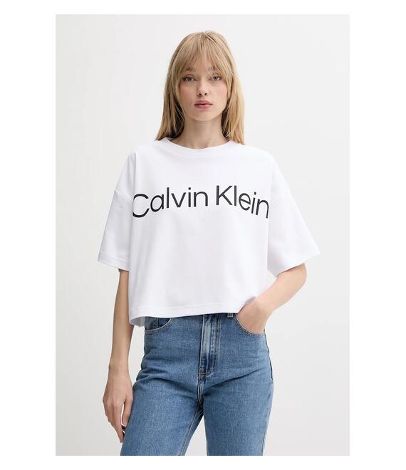 Βαμβακερό μπλουζάκι Calvin Klein χρώμα: άσπρο, LV044C903G
