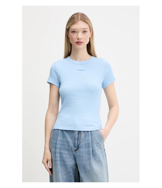 Μπλουζάκι Tommy Jeans χρώμα: μπλε, DW0DW21402