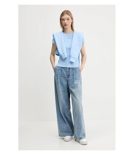 Μπλουζάκι Tommy Jeans χρώμα: μπλε, DW0DW21402