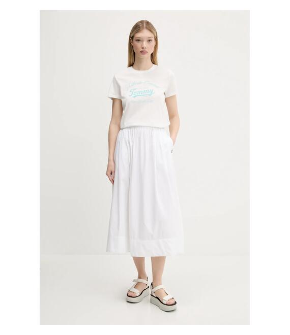 Μπλουζάκι Tommy Jeans χρώμα: άσπρο, DW0DW21404