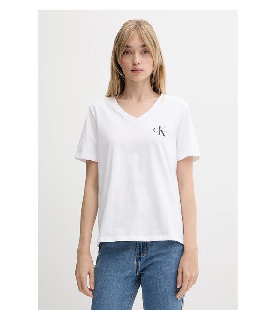 Βαμβακερό μπλουζάκι Calvin Klein Jeans 2-pack χρώμα: μαύρο, LV047C906G