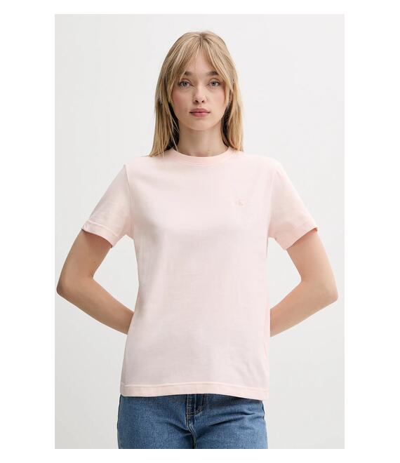 Βαμβακερό μπλουζάκι Calvin Klein Jeans χρώμα: μπεζ, LV047B224G