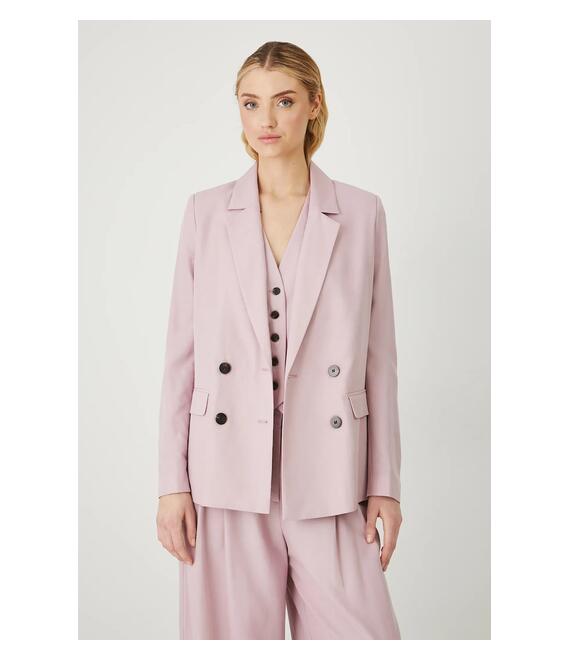 Blazer με μείγμα λινών Medicine χρώμα: ροζ