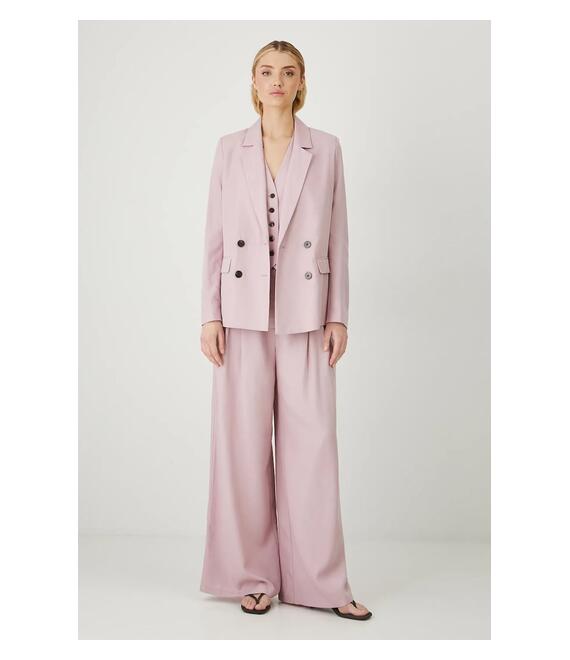Blazer με μείγμα λινών Medicine χρώμα: ροζ