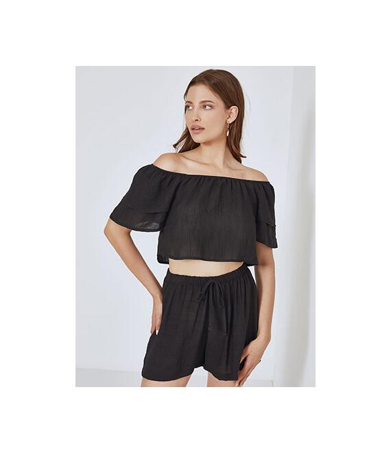 Crop top με ακάλυπτους ώμους SM4011.4001+3