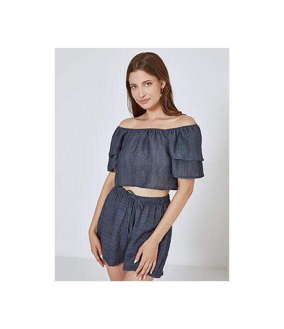 Crop top με ακάλυπτους ώμους SM4011.4001+5