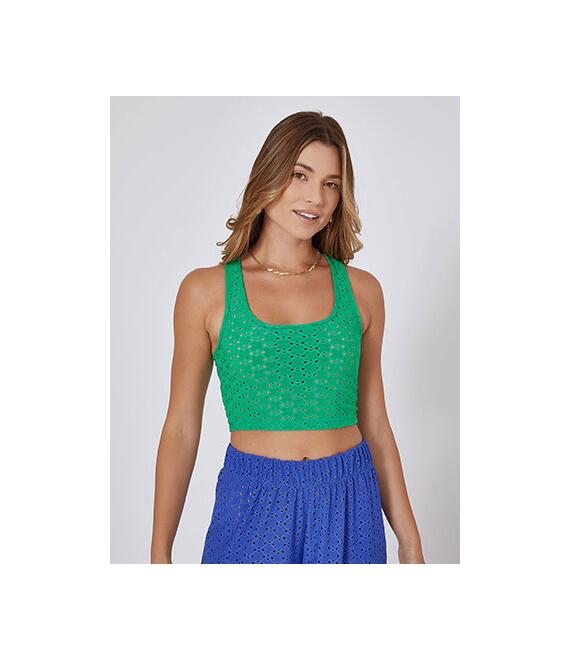 Κεντητό διάτρητο crop top SM4014.4001+9