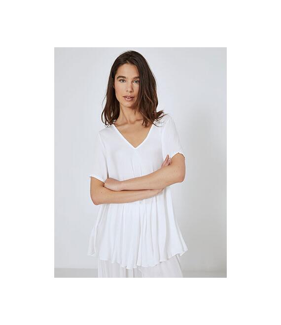 Μπλούζα oversized με V λαιμόκοψη SN7587.4191+2