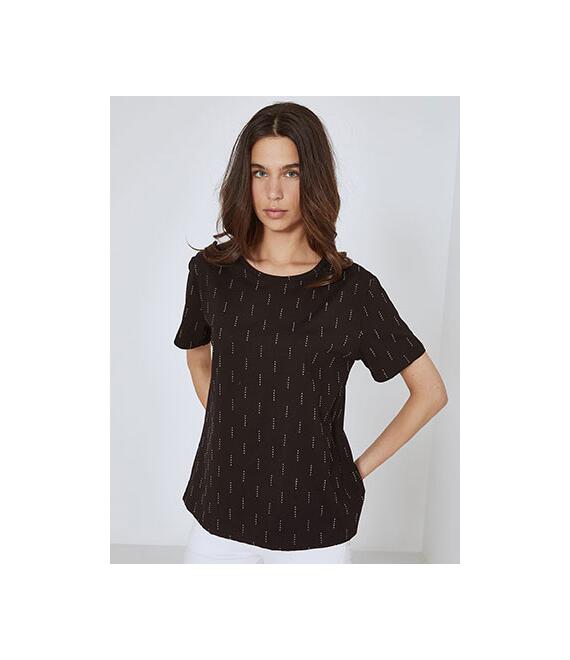 T-shirt με strass SN7616.4841+4