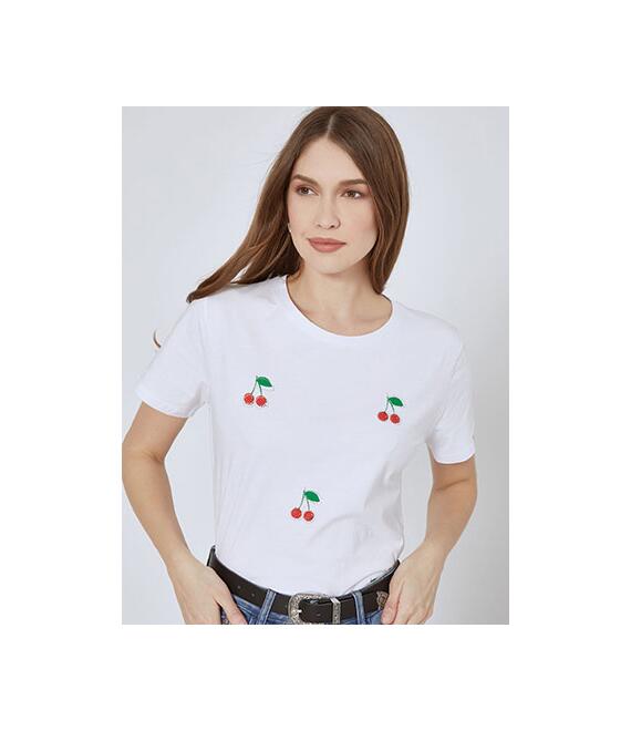T-shirt με strass κεράσια SN7616.4857+1