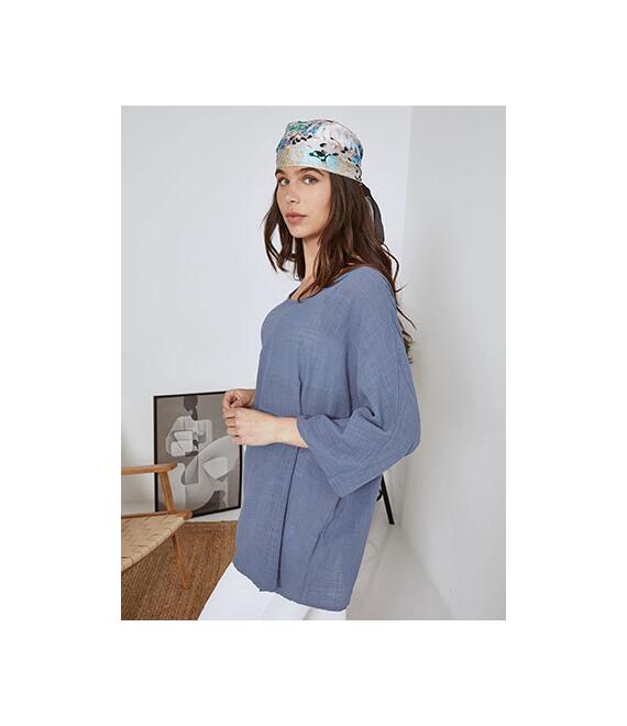 Μπλούζα βαμβακερή oversized SN7639.4161+4