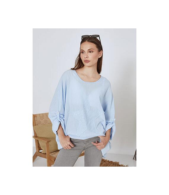 Μπλούζα oversized με αστέρι SN7639.4522+1