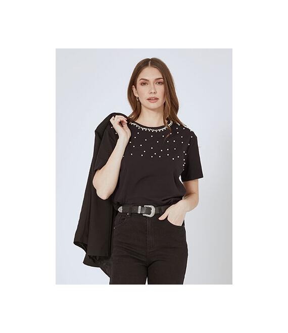 T-shirt με πέρλες SN7642.4122+2