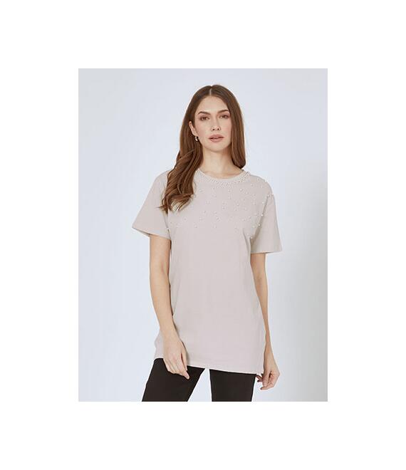 T-shirt με πέρλες SN7642.4122+3