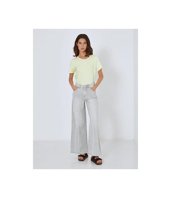 Τζιν ριγέ wide leg SN7643.1232+2