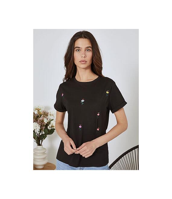 T-shirt με κεντητές λεπτομέρειες SN7895.4260+2