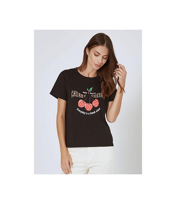 T-shirt με στάμπα κεράσια SN7948.4330+2