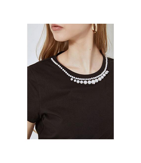 T-shirt με πέρλες SN7958.4503+2