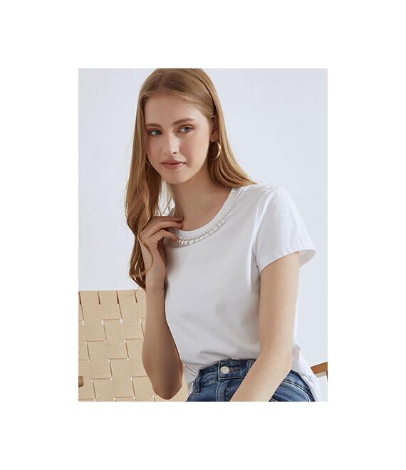 T-shirt με πέρλες SN7958.4503+1